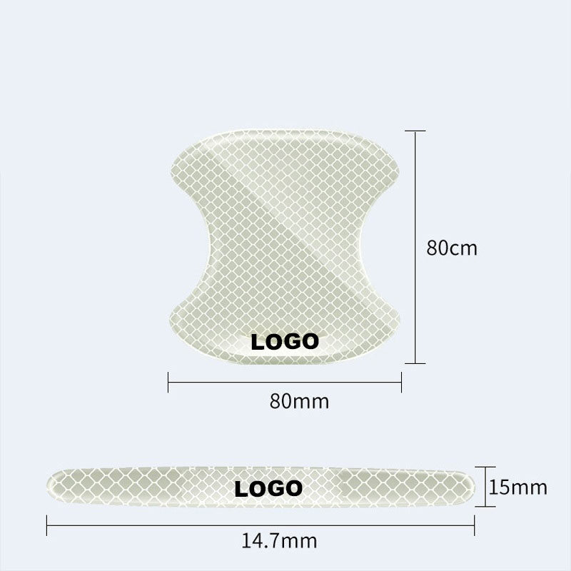 Lipdukas automobilio durelių rankenai (durelių panelė + apsauginė juostelė / 8 vnt. rinkinys)-LT