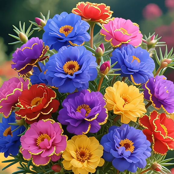 Χρυσή Δαντελωτή Πορτουλάκα🌸✨ Υπέροχα διπλά άνθη για αβίαστο καλοκαιρινό χρώμα-GR