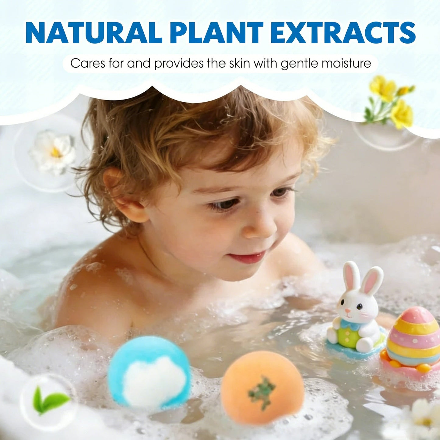 🔥🛁 Bombas de baño naturales para niños con mega burbujas y una sorpresa en el interior 🥚✨12 unidades. [1 paquete]-ES