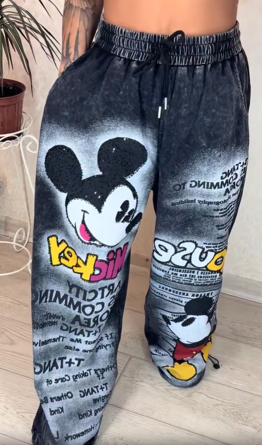 Μοντέρνο τζιν με φαρδιά μπατζάκια σε έντονο χρώμα του κεραμιδιού-GR