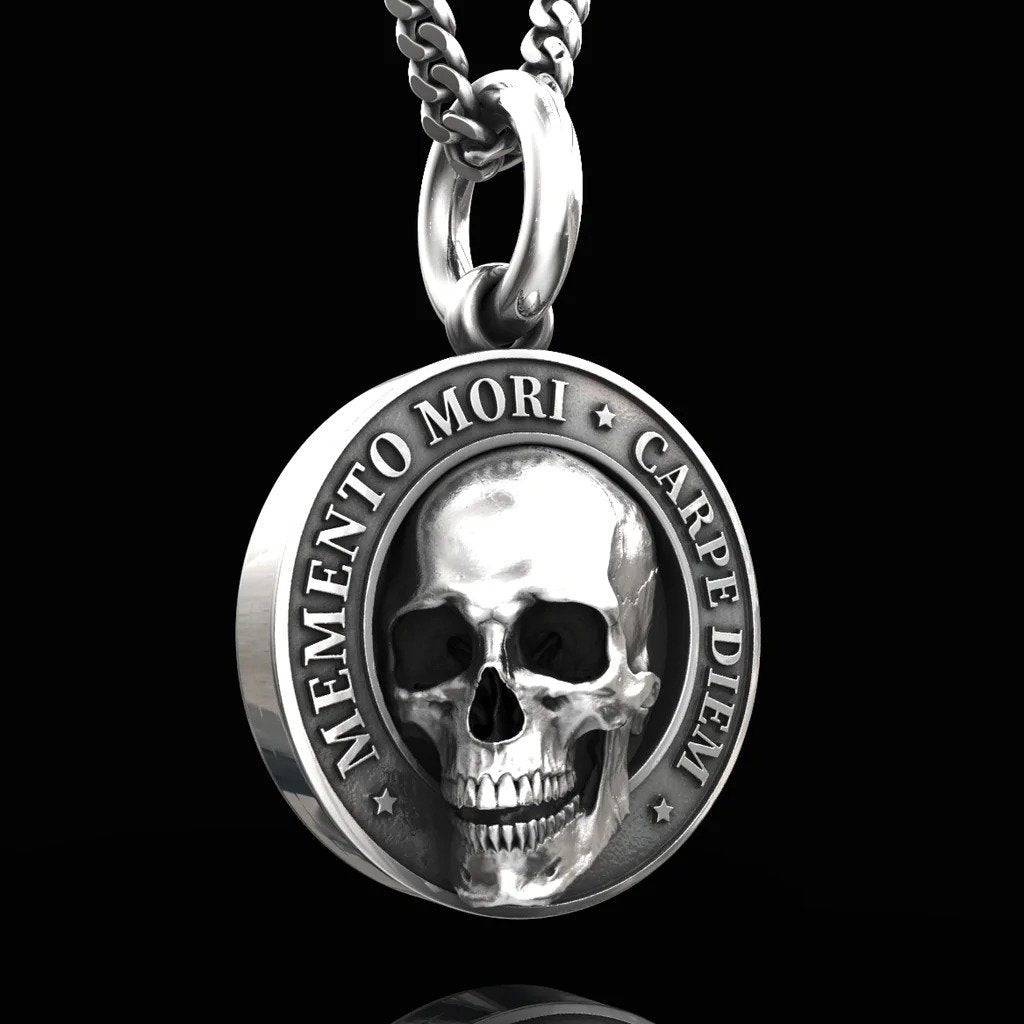 🔥Memento Mori kaukolės pakabukas-LT
