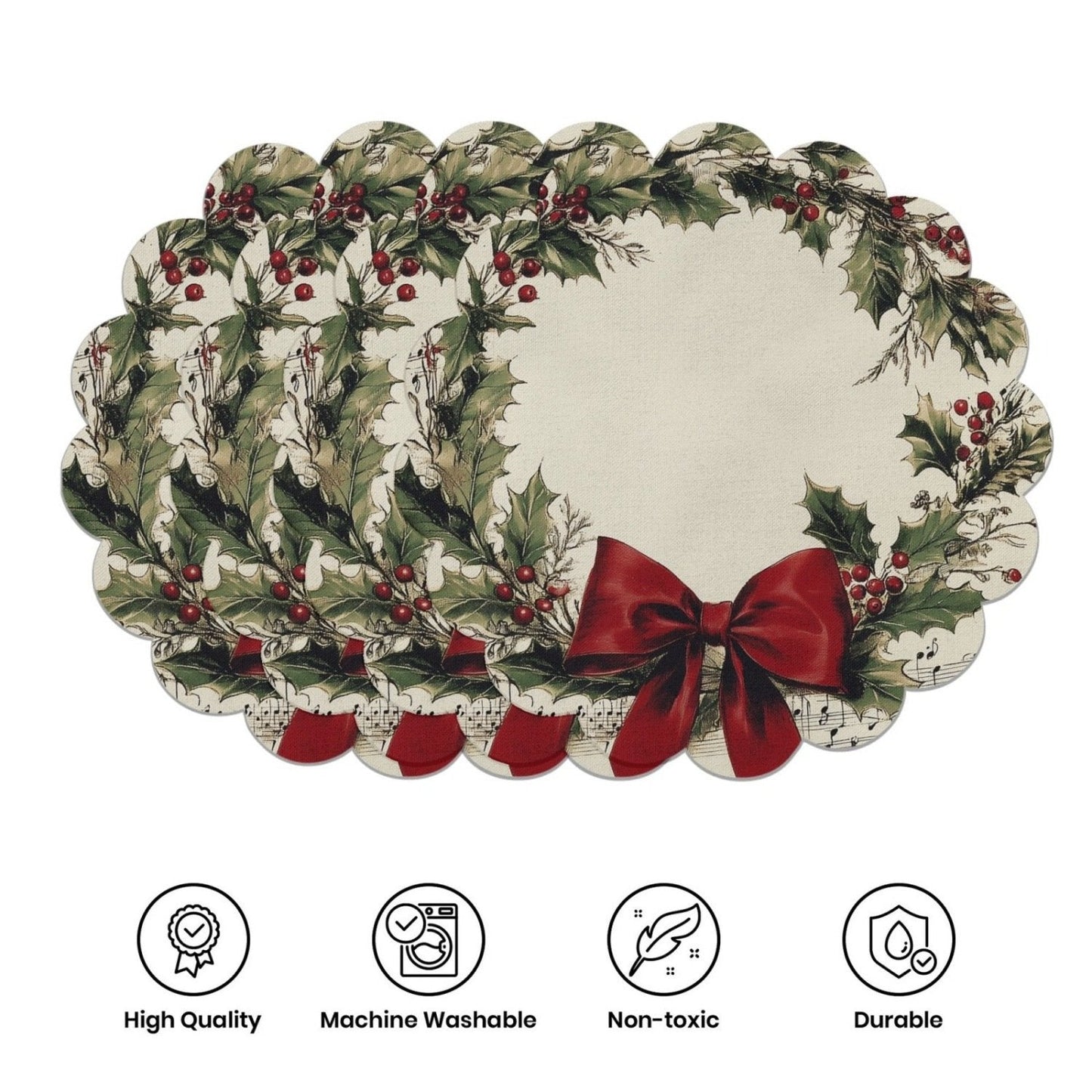 10 kosov zimskih podstavkov v obliki božičnih zvezd in storžev, podstavki za mizo iz nedrseče tkanine-SI