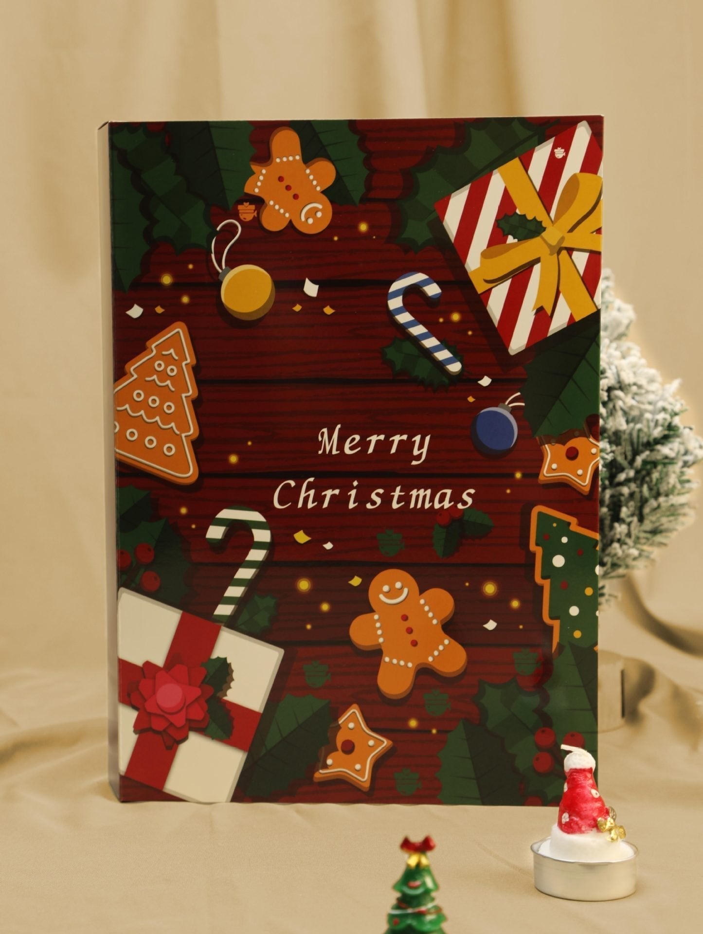 Ροζ μαρμάρινο ημερολόγιο Advent 2025, κουτί αντίστροφης μέτρησης 24 ημερών μέχρι τα Χριστούγεννα-GR