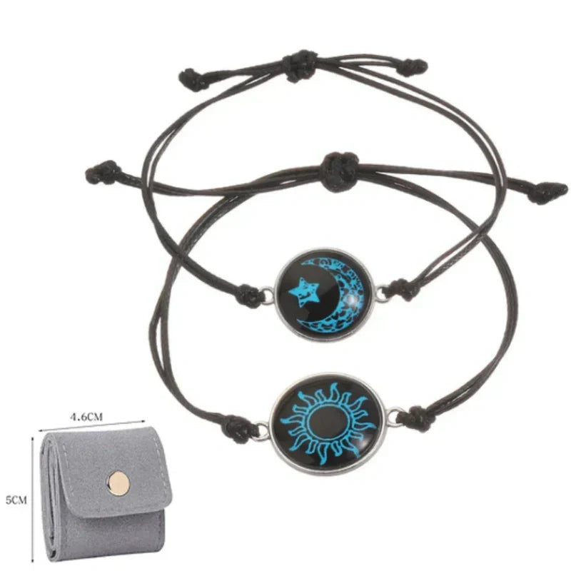 Ήλιος και Σελήνη – Μία Ψυχή. 💞 Βραχιόλια για Ζευγάρια που Συνδέονται Παρά την Απόσταση.