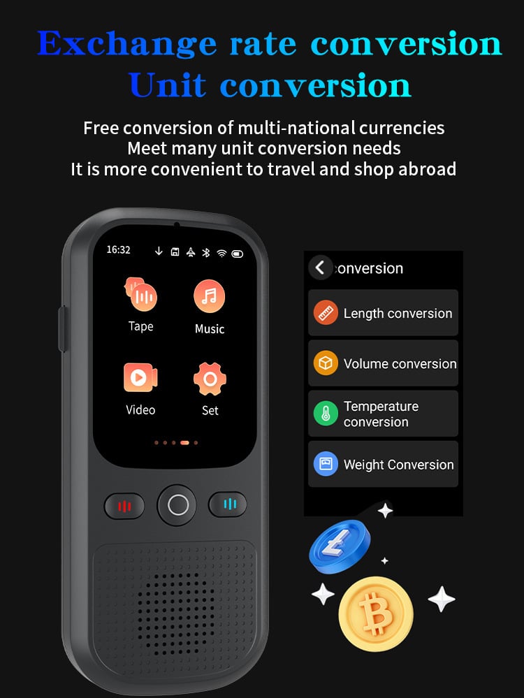 AI Language Translator | 160 Languages, Real-time Voice and Photo Translation | Offline Mode and Touchscreen-SL