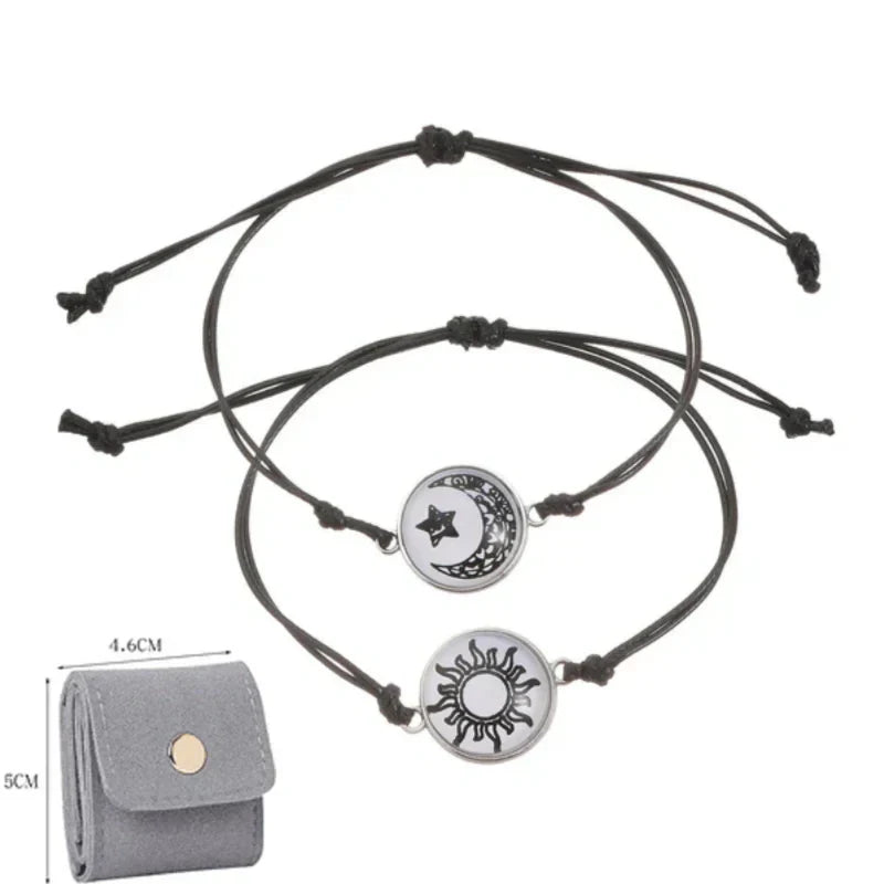 Ήλιος και Σελήνη – Μία Ψυχή. 💞 Βραχιόλια για Ζευγάρια που Συνδέονται Παρά την Απόσταση.