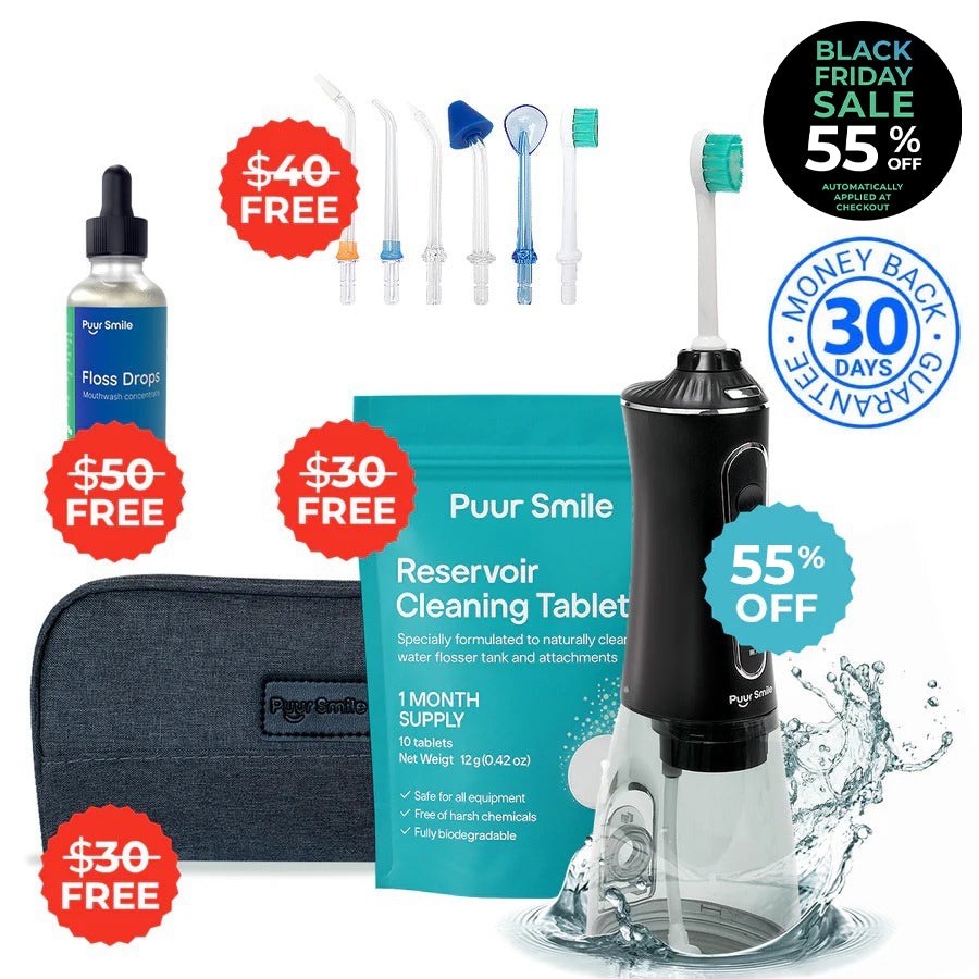 PUURSMILE ΝΕΡΟ FLOSSER – 55% ΕΚΠΤΩΣΗ ΤΗΝ BLACK FRIDAY + 4 ΔΩΡΕΑΝ ΔΩΡΑ-GR