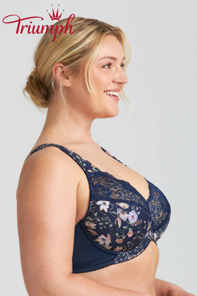 Triumph® 3-delni modrček💖 iz čipke s cvetličnim vezenjem-SI