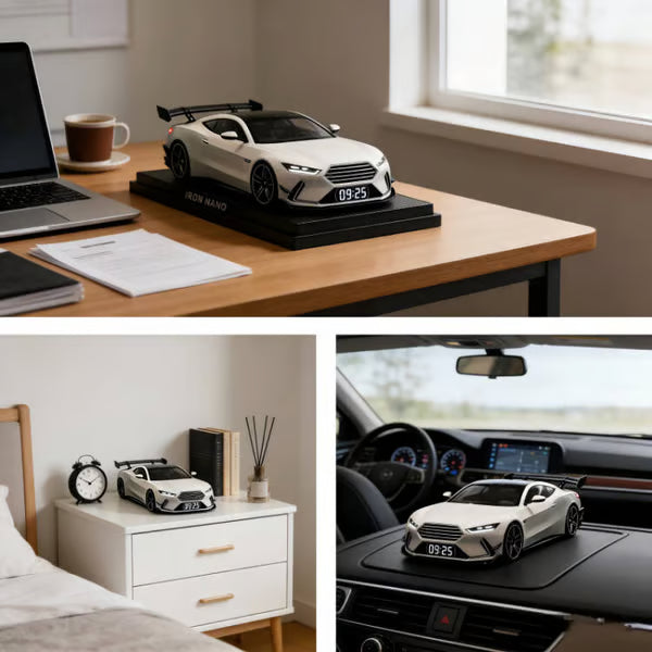 🎁 Hiperautomobilio žadintuvas🏎️ Realistiški variklio ir šviesos efektai-LT