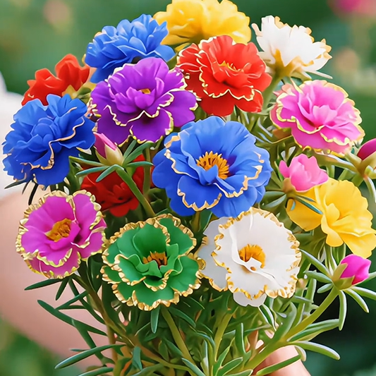 Χρυσή Δαντελωτή Ανδράκλα🌸✨ Όμορφα διπλά άνθη για εύκολο καλοκαιρινό χρώμα-GR
