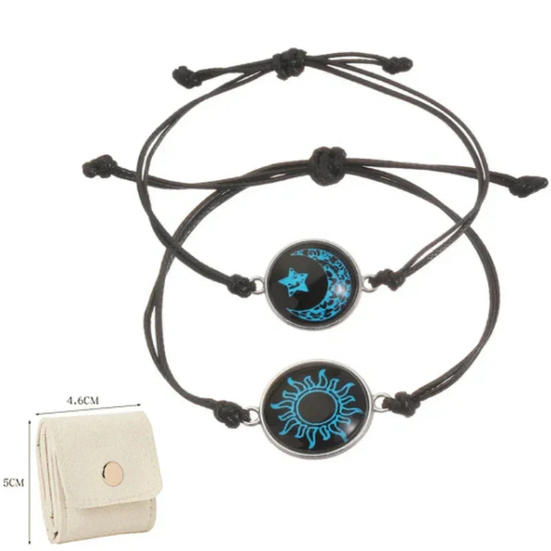 Ήλιος και Σελήνη – Μία Ψυχή. 💞 Βραχιόλια για Ζευγάρια που Συνδέονται Παρά την Απόσταση.