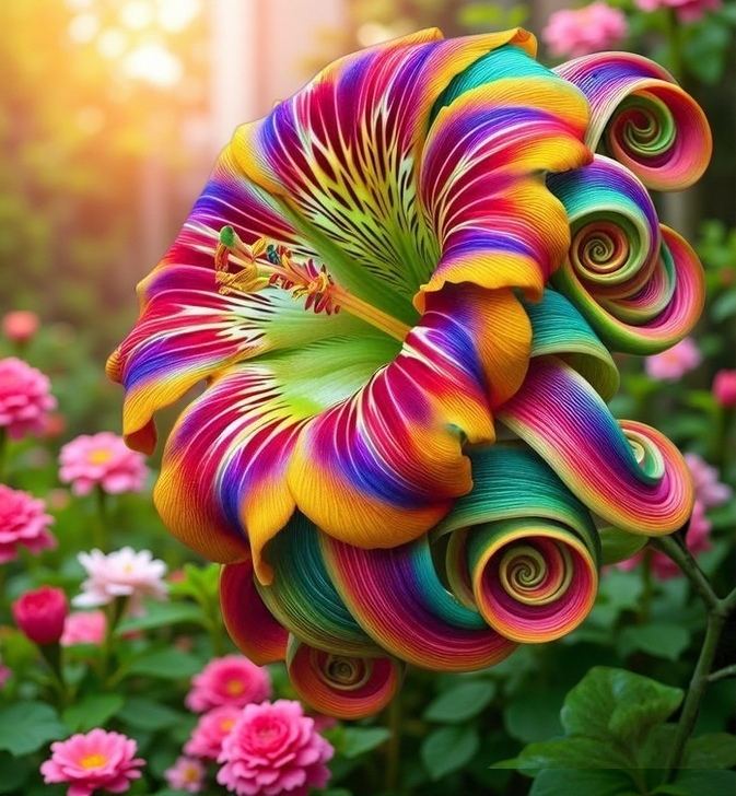 Semena cvetov Rainbow Swirl Spiral – Redek cvet-GR