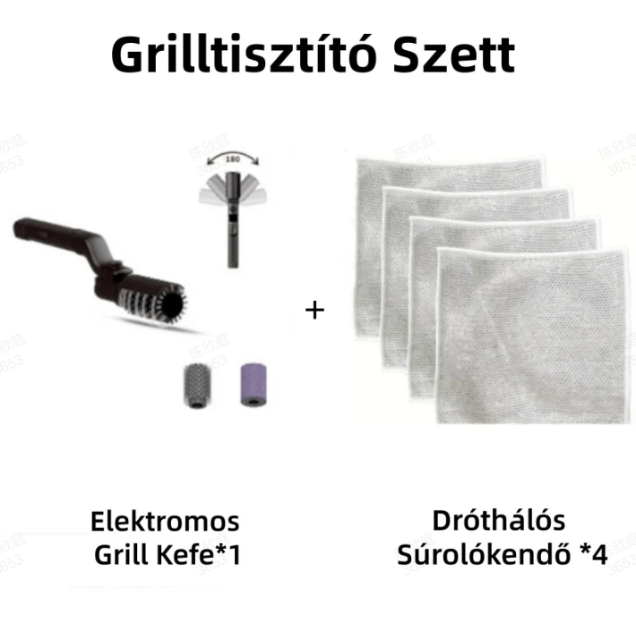 🧼 Akumulatorska električna krtača za čiščenje žara 🔥🍖 | Zmogljiva vrtljiva glava, 3 hitrosti – polnilna, vodoodporna zasnova ⚡-SL