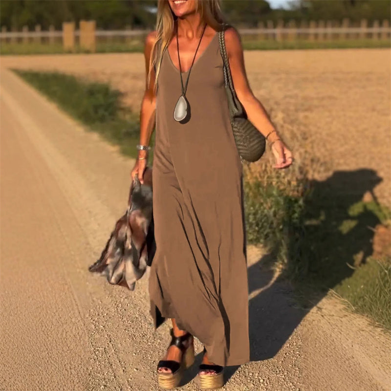 🔥👗Ženska maksi obleka s srčkastim izrezom-SI