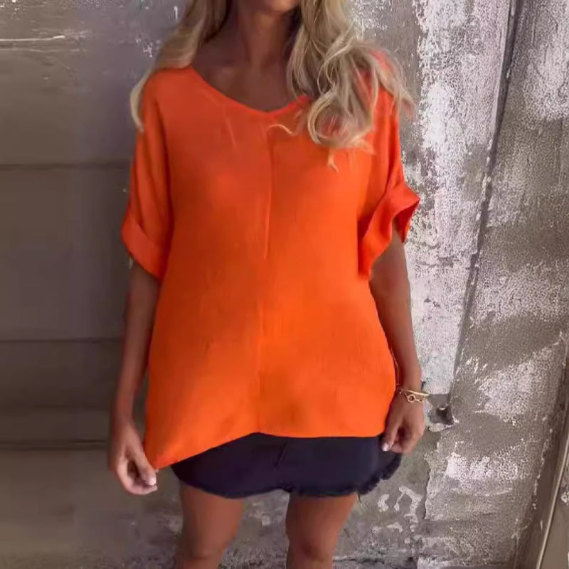 🌺Top de mujer con escote en V oversize-ES