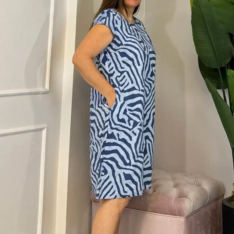 🎁2025 m. bohemiškos vintažinės raštuotos laisvalaikio suknelės👗-LT