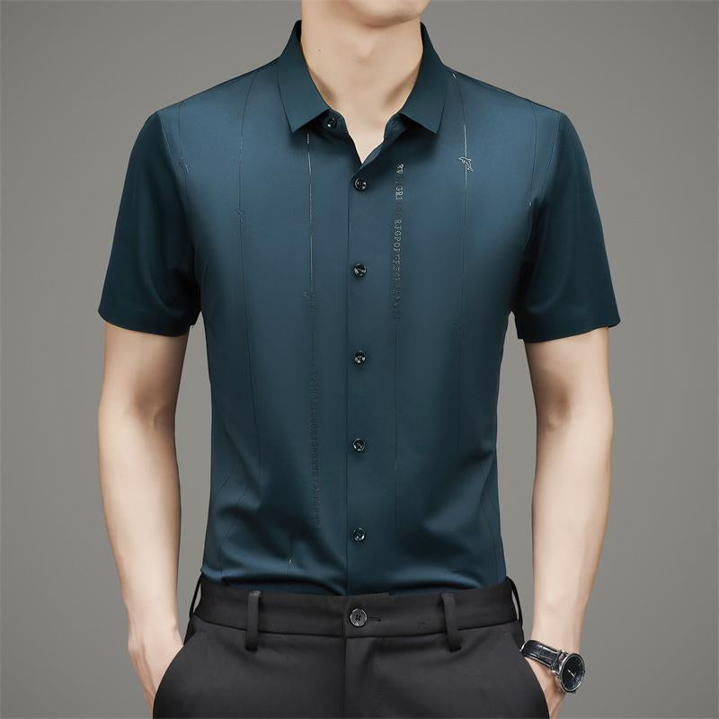 ❄️Vyriški, nesiglamžantys, labai tamprūs šilko marškiniai-LT