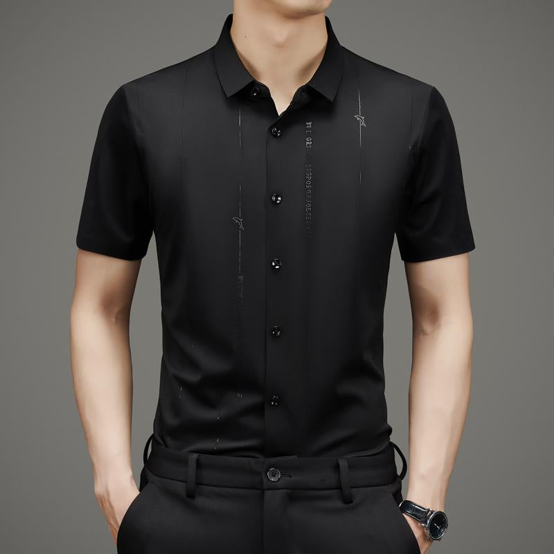 ❄️Ανδρικό πουκάμισο από μετάξι πάγου ανθεκτικό στις ρυτίδες, υψηλής ελαστικότητας-GR