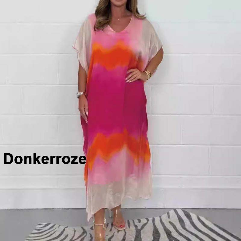 ✨【S-4XL】Patogi moteriška pilko šifono suknelė-LT