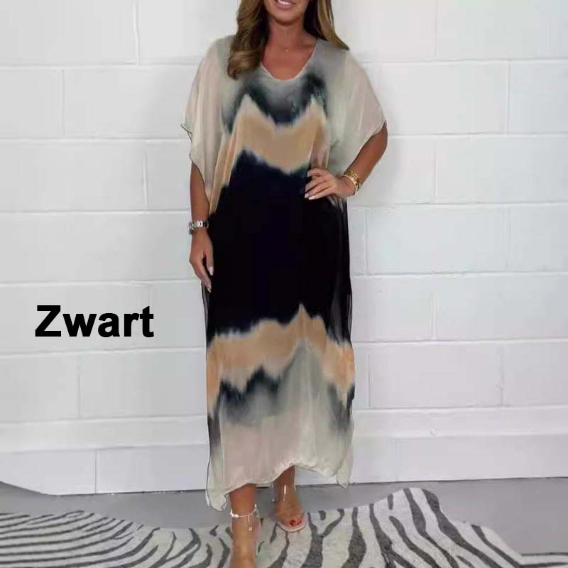 ✨【S-4XL】Patogi moteriška pilko šifono suknelė-LT