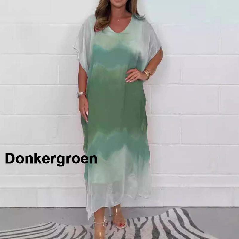 ✨【S-4XL】Patogi moteriška pilko šifono suknelė-LT