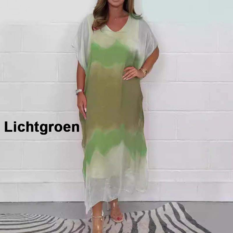 ✨【S-4XL】Udobna ženska siva obleka iz šifona-SI