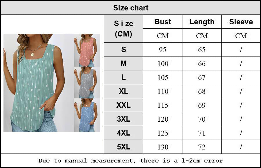 🔥Karštas 2025 m. išpardavimas🔥Marškinėliai be rankovių su juostelių ir taškelių spauda-LT