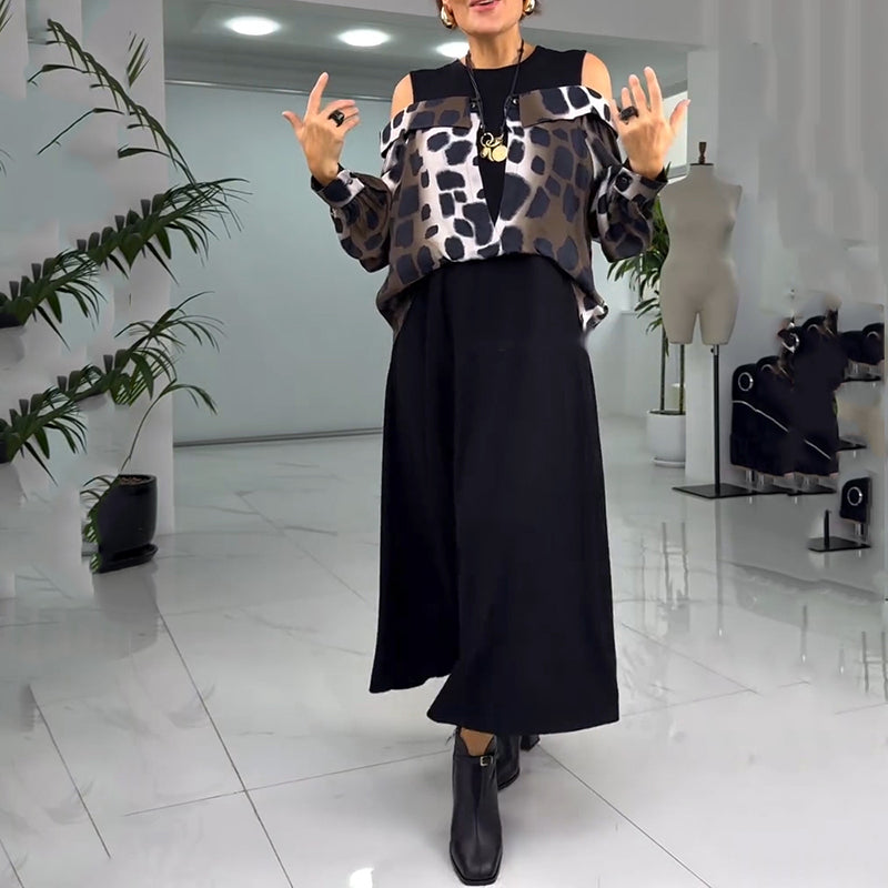 💐2025 Išskirtinė suknelė be petnešėlių su leopardo raštu【S-4XL】-LT