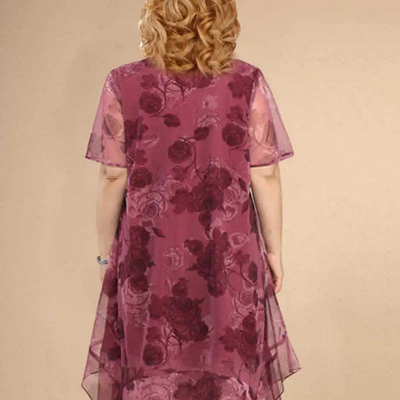 🌺Elegantiškos, laisvos šifoninės suknelės didesnių dydžių-LT