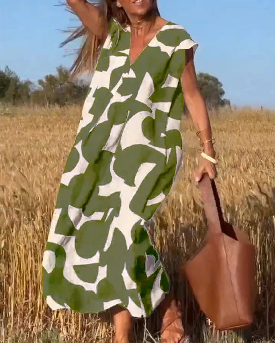 💕Suknelė be rankovių su V formos iškirpte-LT