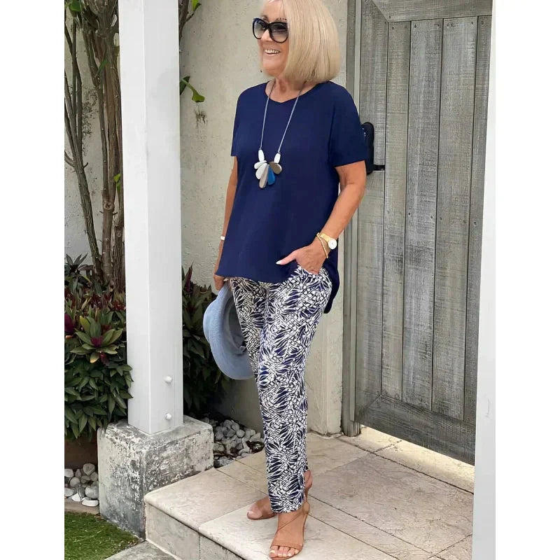 Γυναικείο καθημερινό σετ δύο τεμαχίων-GR