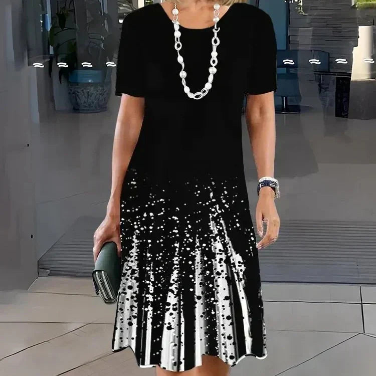 Γυναικείο Colour Block Πλισέ Φόρεμα-GR