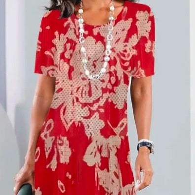 Γυναικείο Colour Block Πλισέ Φόρεμα-GR