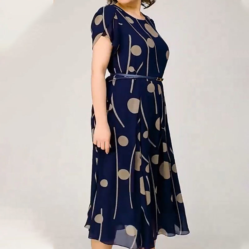 ✨Μοντέρνο φόρεμα με μεγάλες βούλες και φαρδιές τσέπες-GR