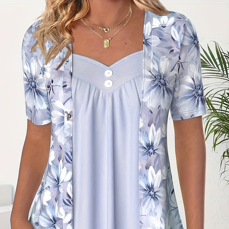 👚Ženski top iz patchworka z nepravilnimi cvetovi✨-SI