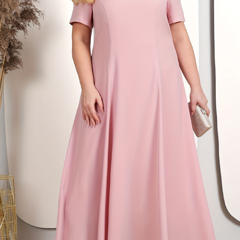 ✨Γυναικείο μονόχρωμο φόρεμα με κεντημένο σακάκι από δαντέλα-GR