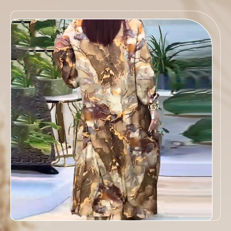 ❤️Ženski dvodelni komplet s trendovskim potiskanim zgornjim delom in hlačami-SI