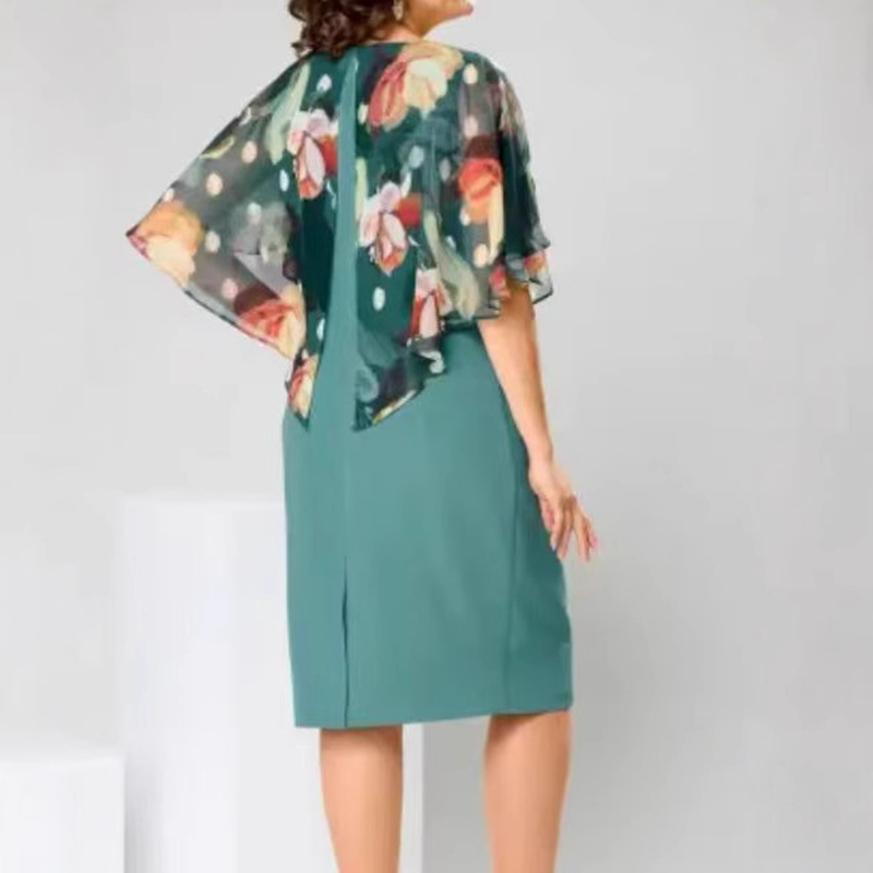 🌸 Κομψά γυναικεία φορέματα με στρογγυλή λαιμόκοψη και λουλούδια-GR