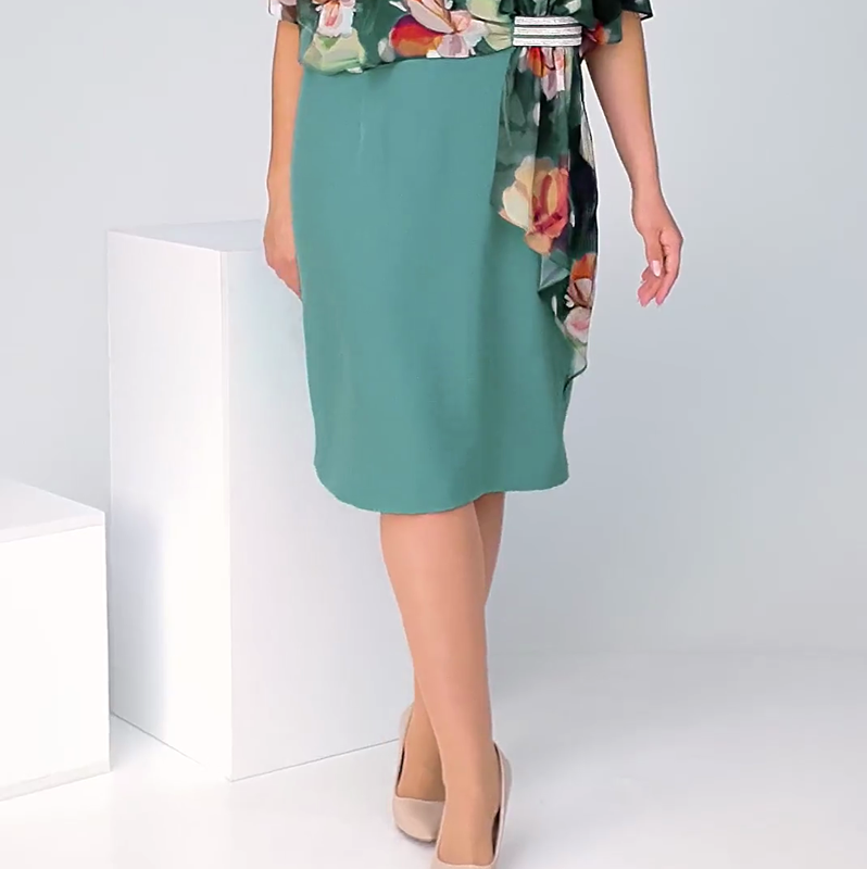 🌸 Κομψά γυναικεία φορέματα με στρογγυλή λαιμόκοψη και λουλούδια-GR