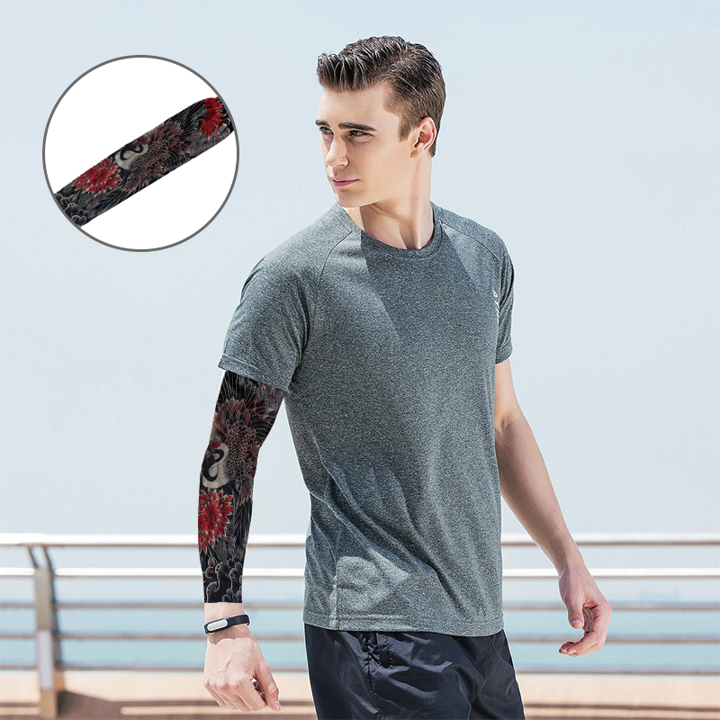 🔥Nov trend ❤️‍🔥 Ultra tanki sončni rokavi z vzorcem tetovaže-SI