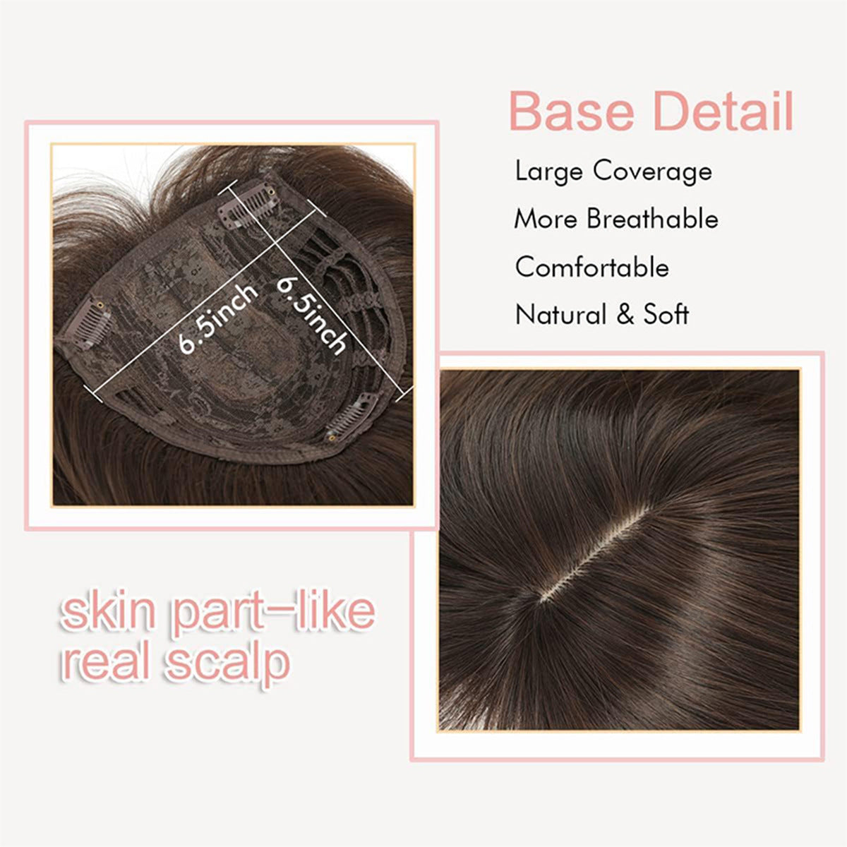 Zgornji večplastni lasni kos s frufrujem za ženske z redkimi lasmi-SI