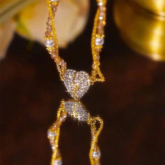 ⏳Ειδική προσφορά περιορισμένης διάρκειας⏰Συνδυαστικά κολιέ με μενταγιόν σε σχήμα καρδιάς και μαγνήτη💖-GR