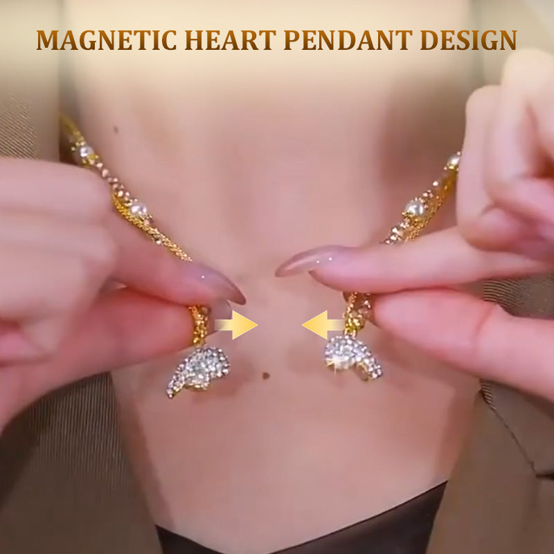 ⏳Ειδική προσφορά περιορισμένης διάρκειας⏰Συνδυαστικά κολιέ με μενταγιόν σε σχήμα καρδιάς και μαγνήτη💖-GR