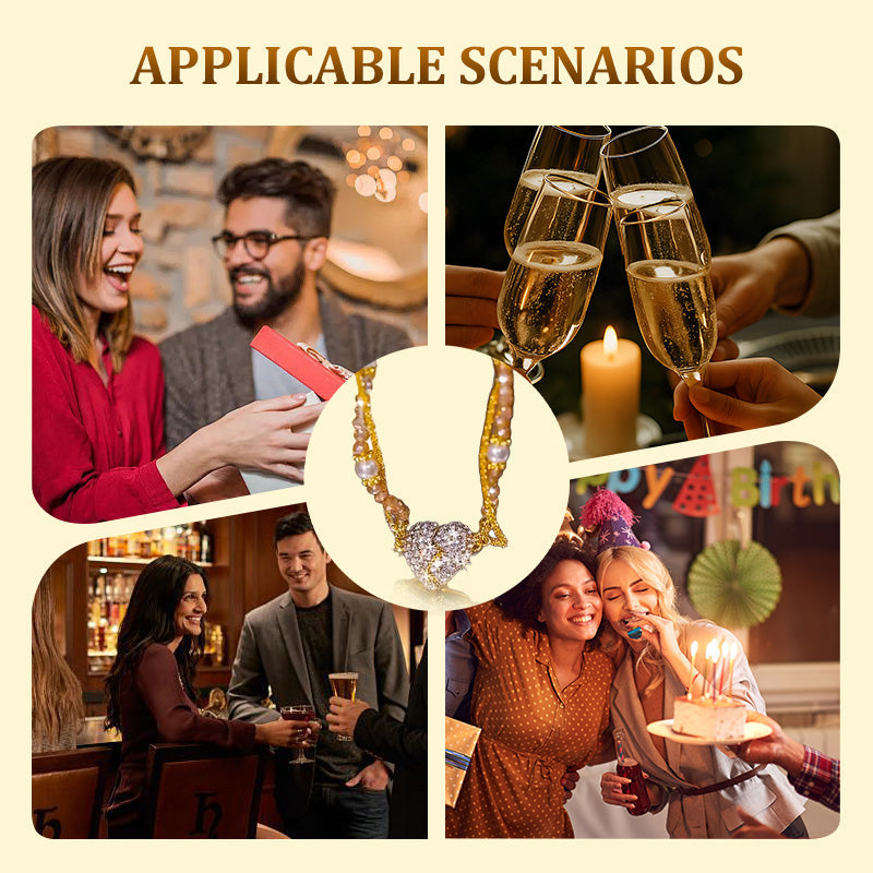 ⏳Ειδική προσφορά περιορισμένης διάρκειας⏰Συνδυαστικά κολιέ με μενταγιόν σε σχήμα καρδιάς και μαγνήτη💖-GR