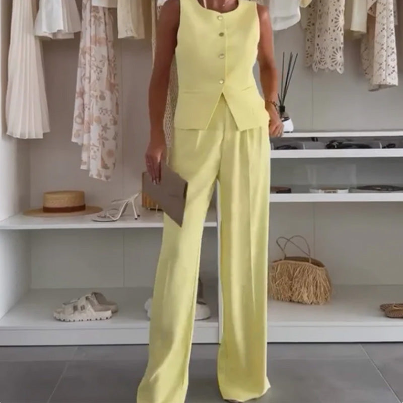 Ženski top brez rokavov in dolge hlače-SI