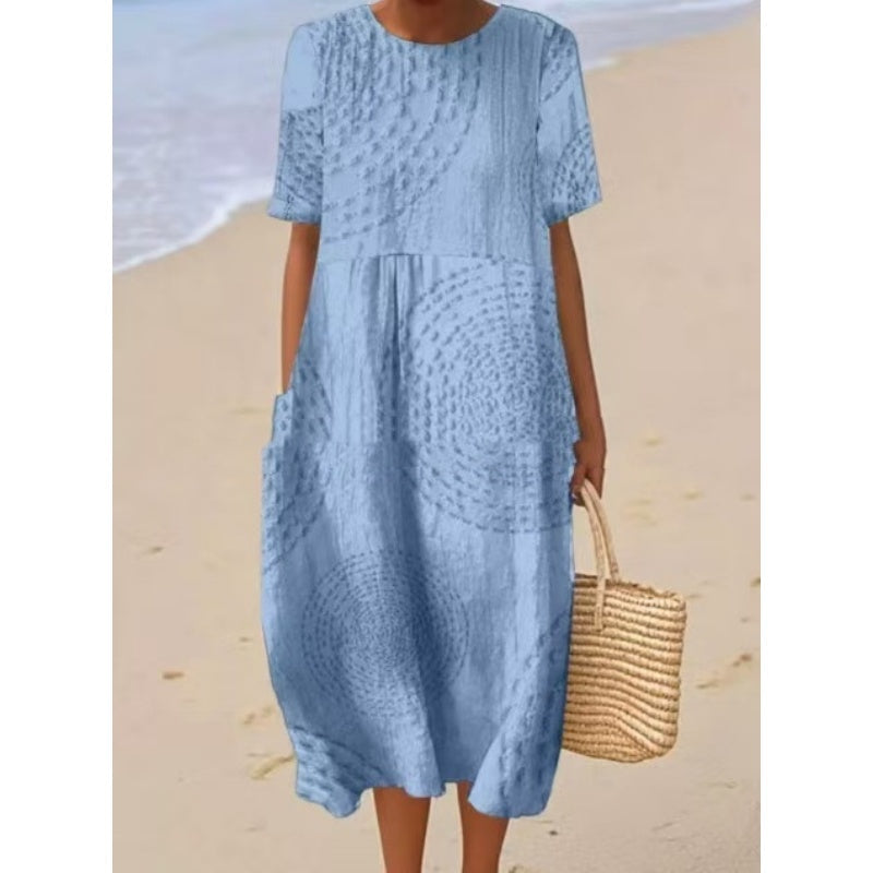 Γυναικείο χαλαρό φόρεμα μίντι-GR