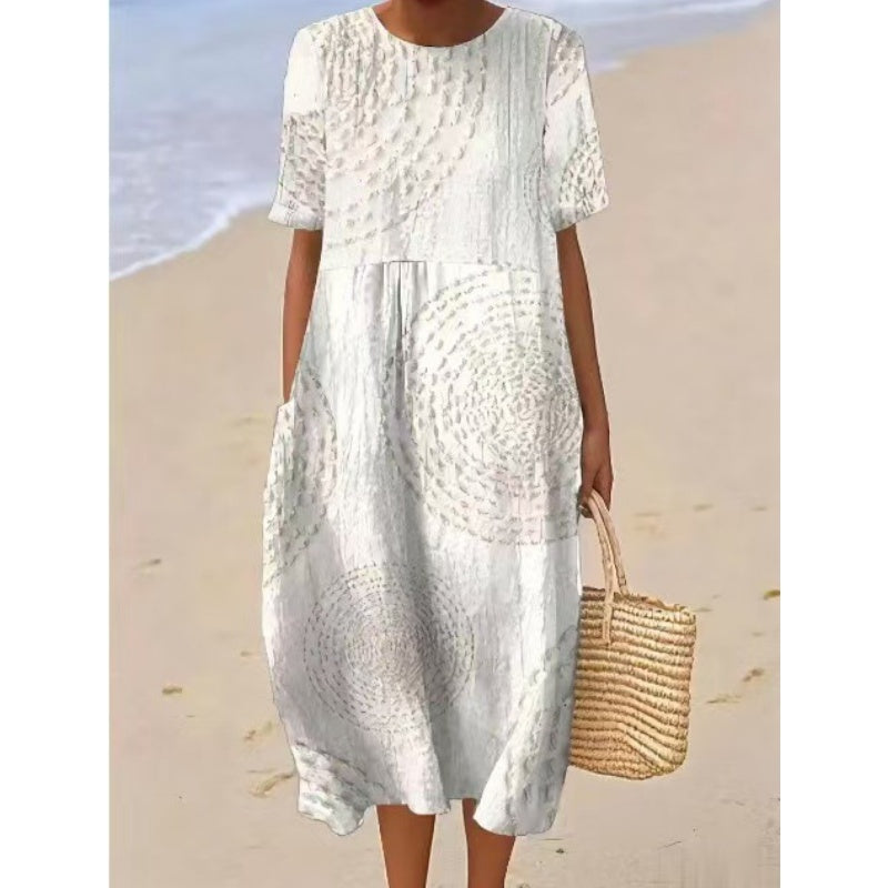 Γυναικείο χαλαρό φόρεμα μίντι-GR