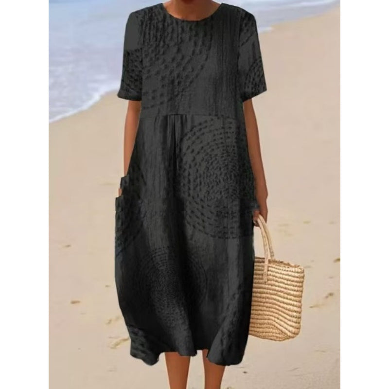 Γυναικείο χαλαρό φόρεμα μίντι-GR