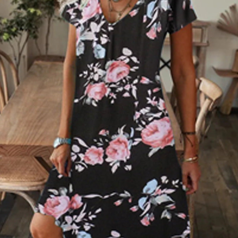 【M-3XL】🌺Elegantiška gėlėta suknelė-LT