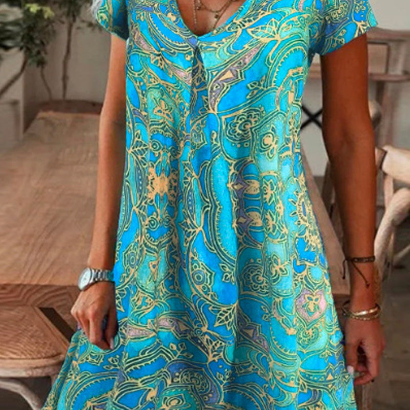 【M-3XL】🌺Elegantiška gėlėta suknelė-LT